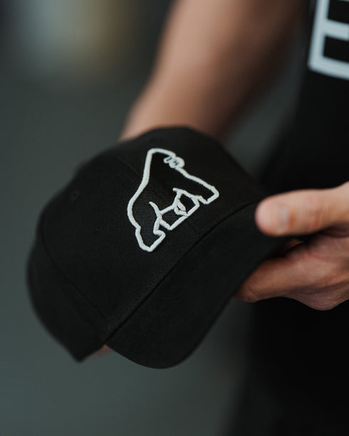 Black 3D Gorilla Embroidered Baseball Cap - Unisex