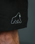 Black Gorilla Printed Gym Shorts - Unisex