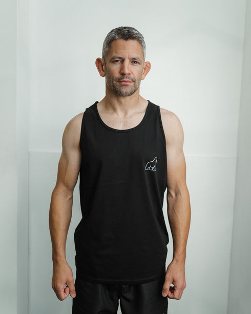 Men’s Gorilla Outline Printed Organic Cotton Gym Vest