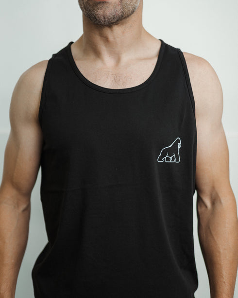 Outline Gorilla Printed Gym Vest - Unisex