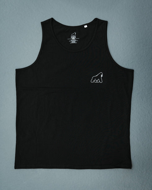 Men’s Gorilla Outline Printed Organic Cotton Gym Vest