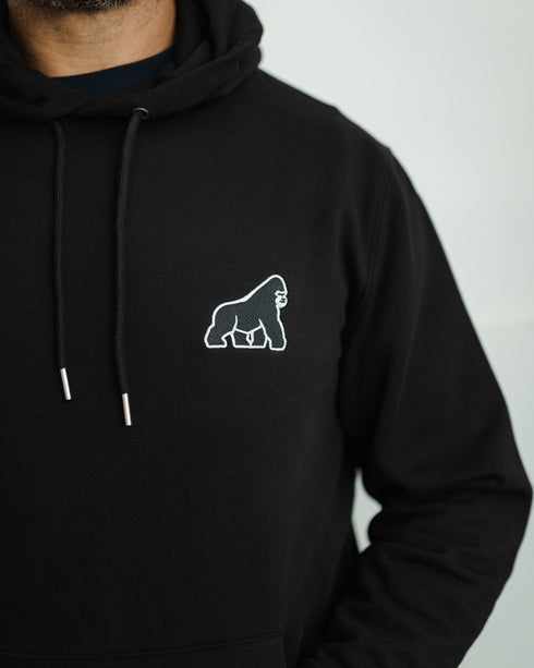 Black Gorilla Embroidered Hoodie - Unisex