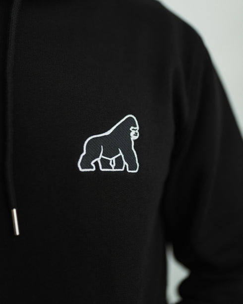 Black Gorilla Embroidered Hoodie - Unisex