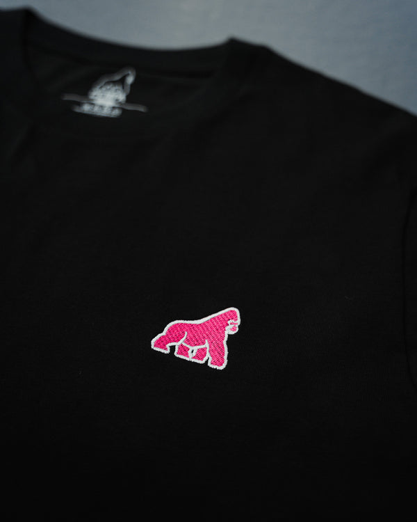 Men’s Pink Gorilla Embroidered Organic Cotton T-Shirt