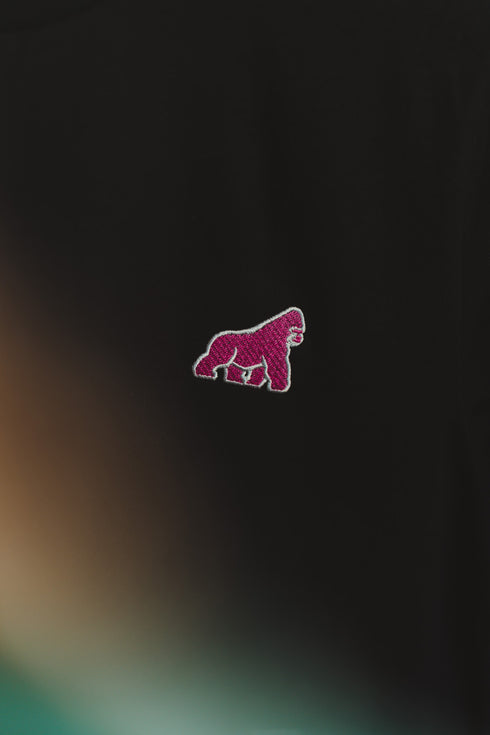 Pink Gorilla Embroidered T-Shirt - Unisex