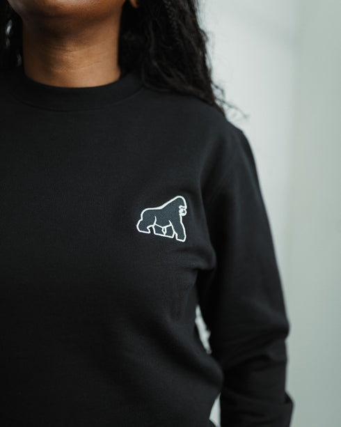 Black Gorilla Embroidered Sweatshirt - Unisex